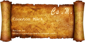 Csontos Márk névjegykártya